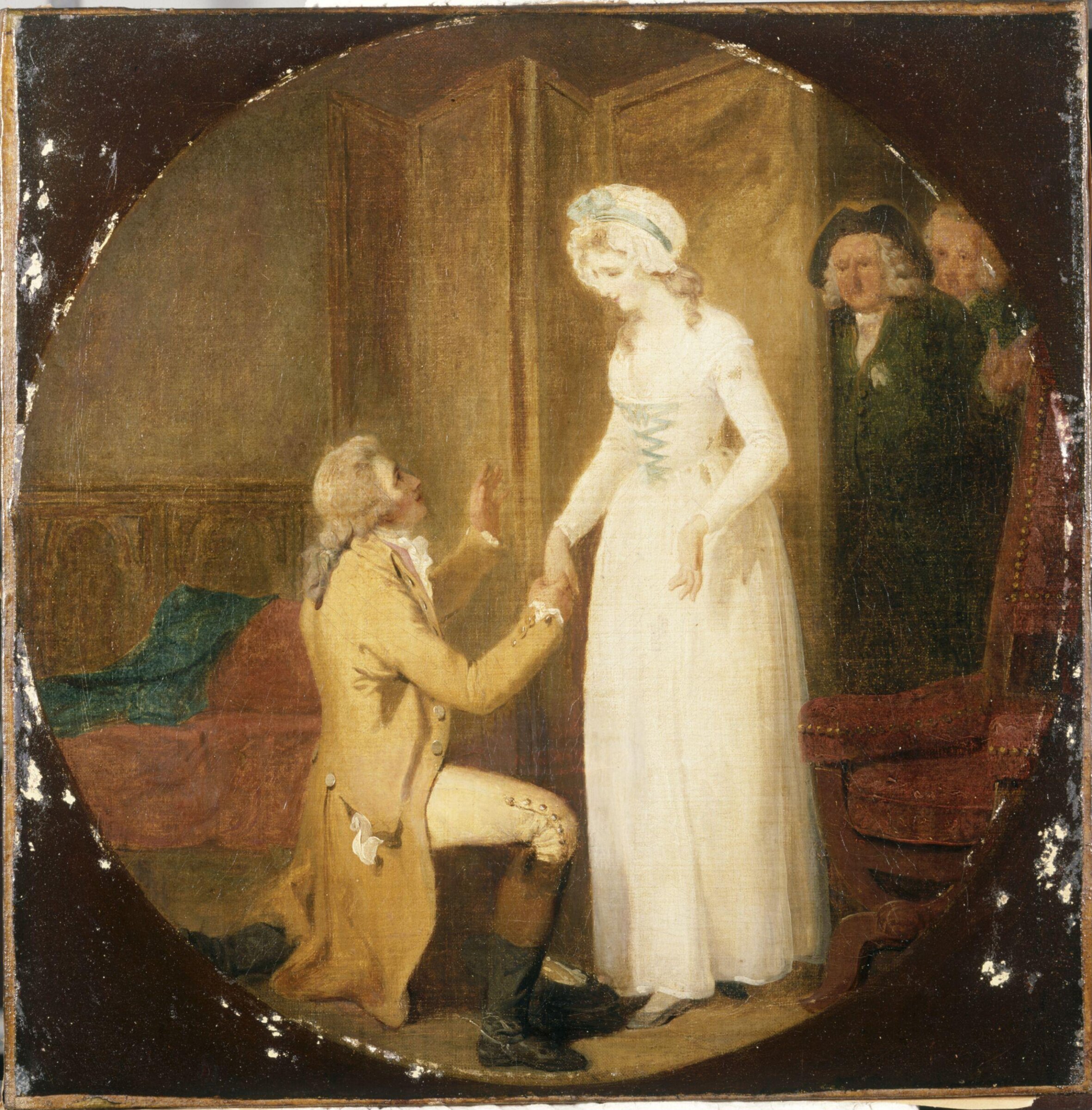 Young Marlow and Miss Hardcastle: A Scene from <i>She Stoops to Conquer</i> by Oliver Goldsmith (Act V, Scene 3), Francis Wheatley, ca. 1790-ca. 1791
