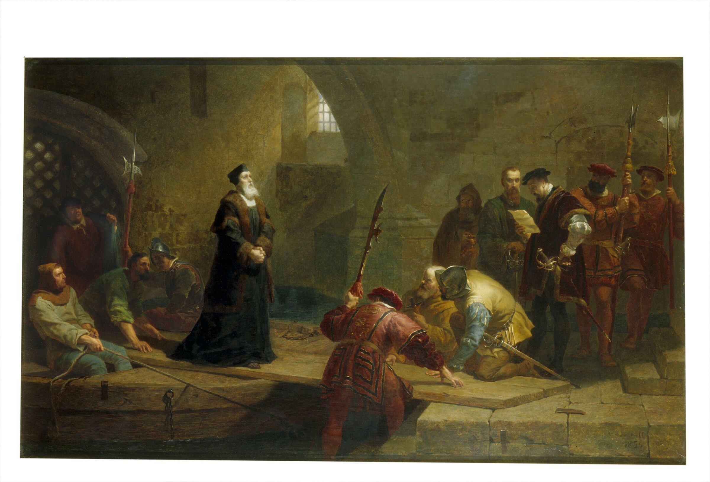 Cranmer, at Traitor's Gate, Frederick Goodall, 1856