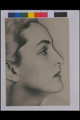 Solarised portrait of Meret Oppenheim