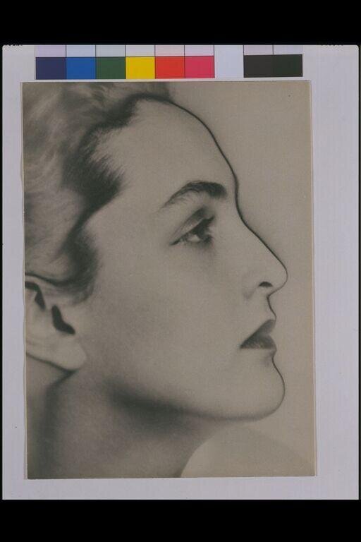 Solarised portrait of Meret Oppenheim