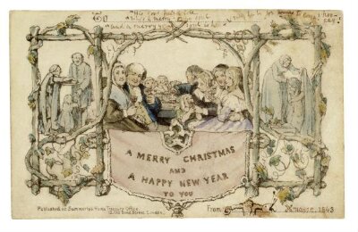 Christmas card : to Henry Cole / sent by John Callcott Horsley, "Xmasse 1843"