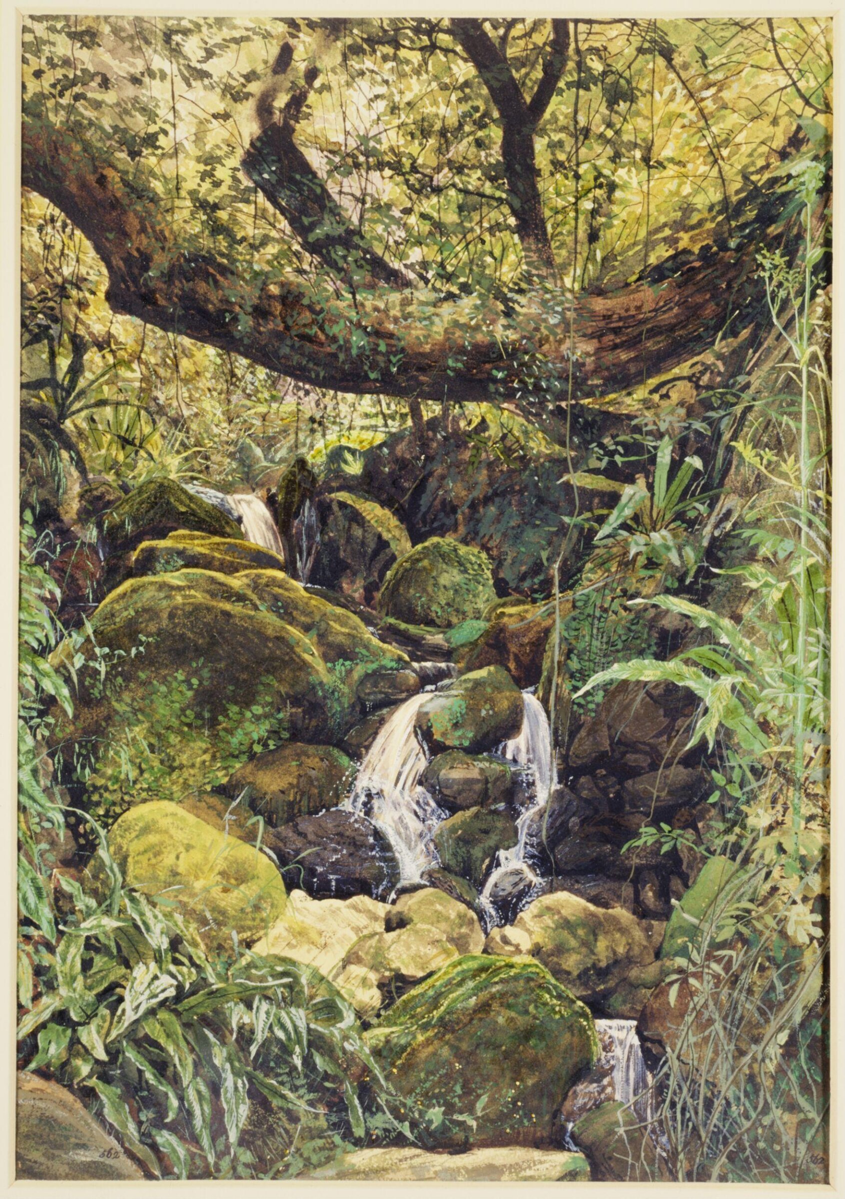 Luccombe Chine, Isle of Wight, 1860, Henry Alexander Bowler, 1860