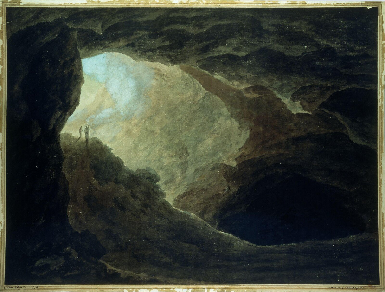 A Cavern in the Campagna, Rome, John Robert Cozens, 1778