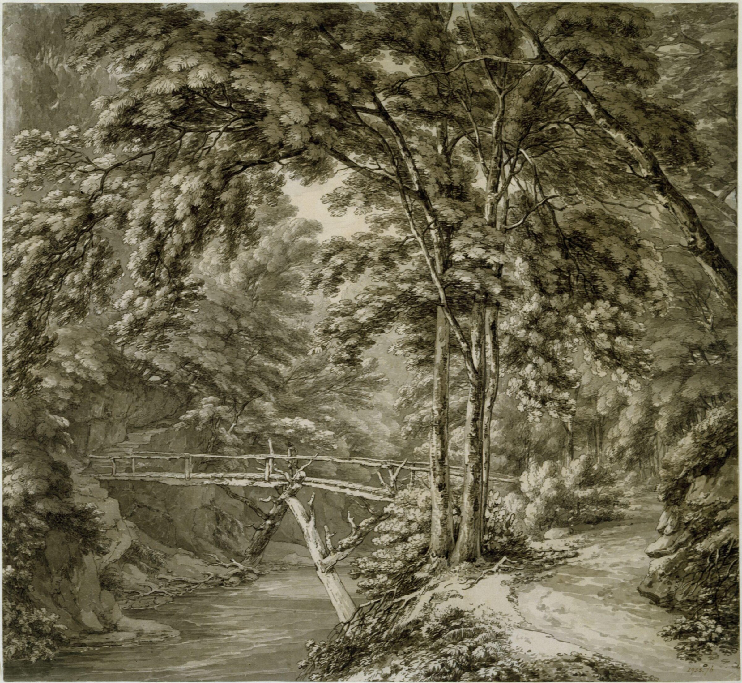 The River Teme at Downton, Herefordshire, Thomas Hearne, 1785-1786