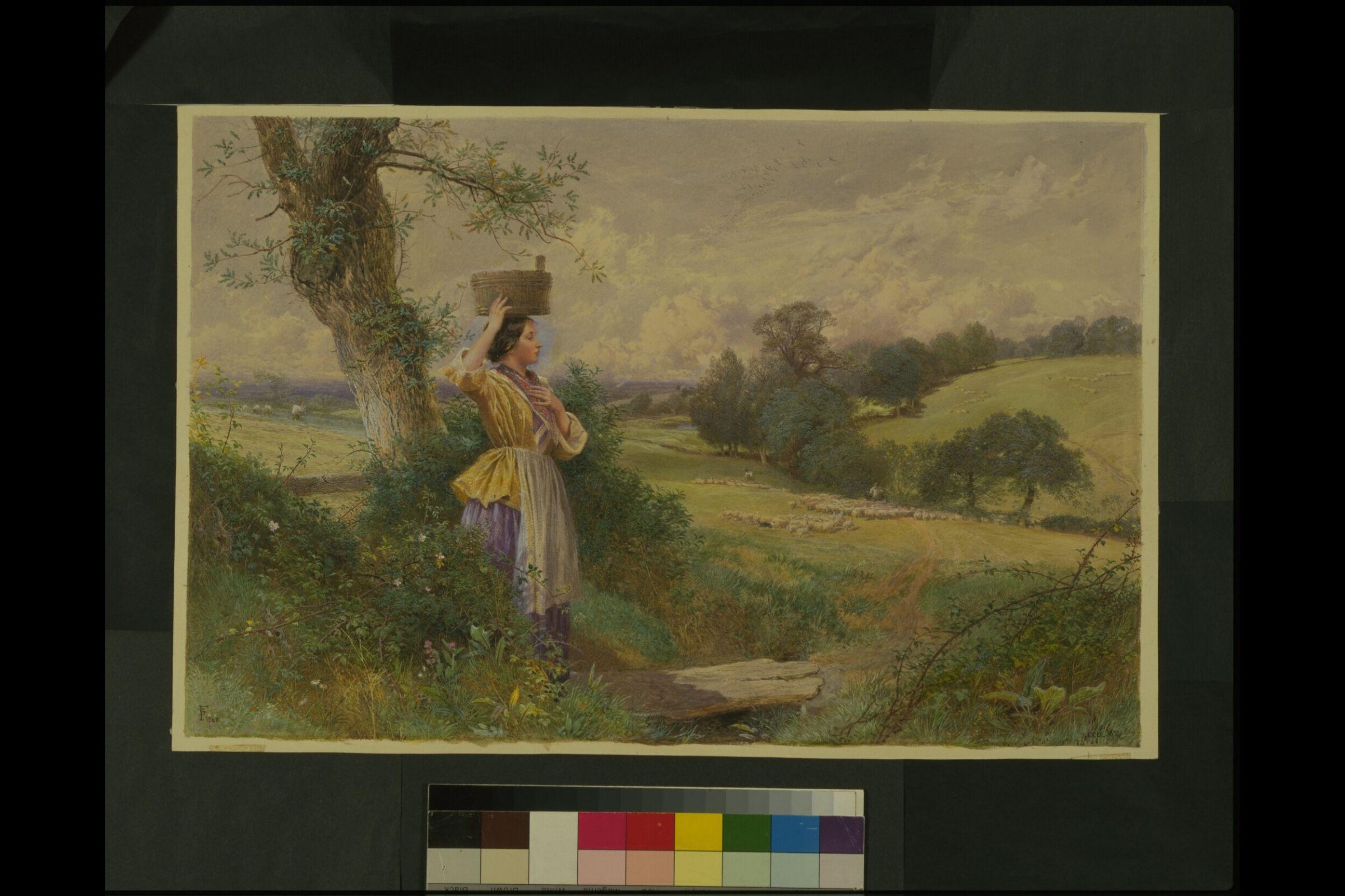 The Milkmaid, Myles Birket Foster, 1860