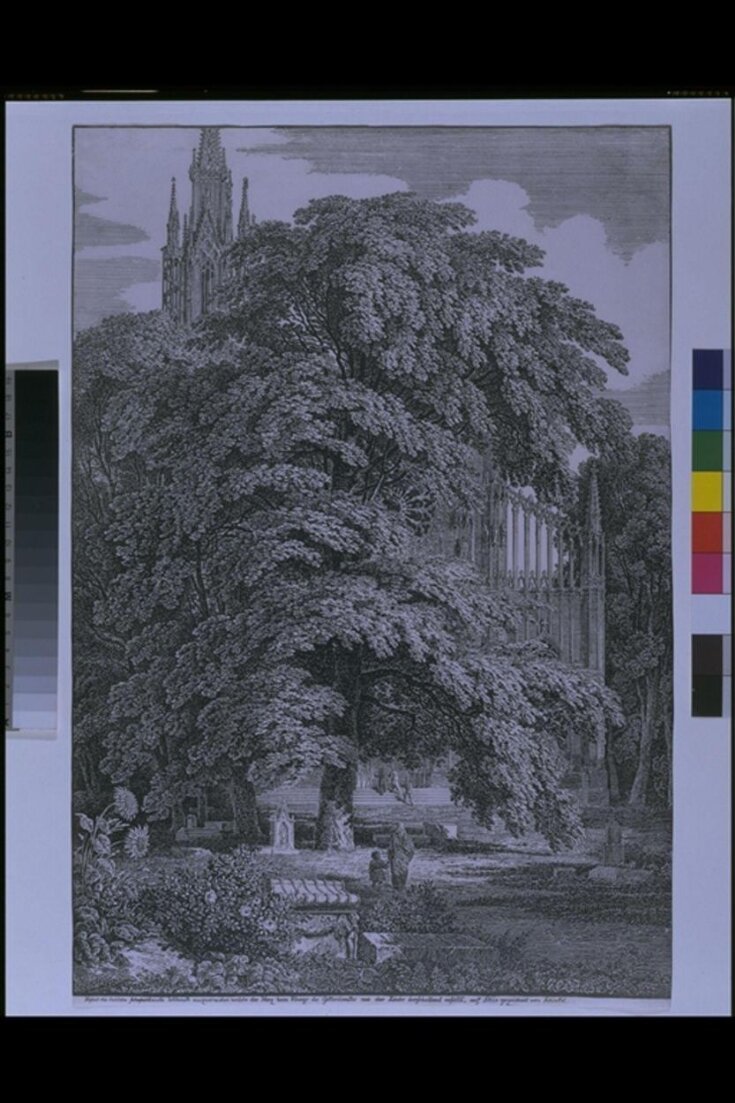 Gothic Church behind a Grove of Oaks top image