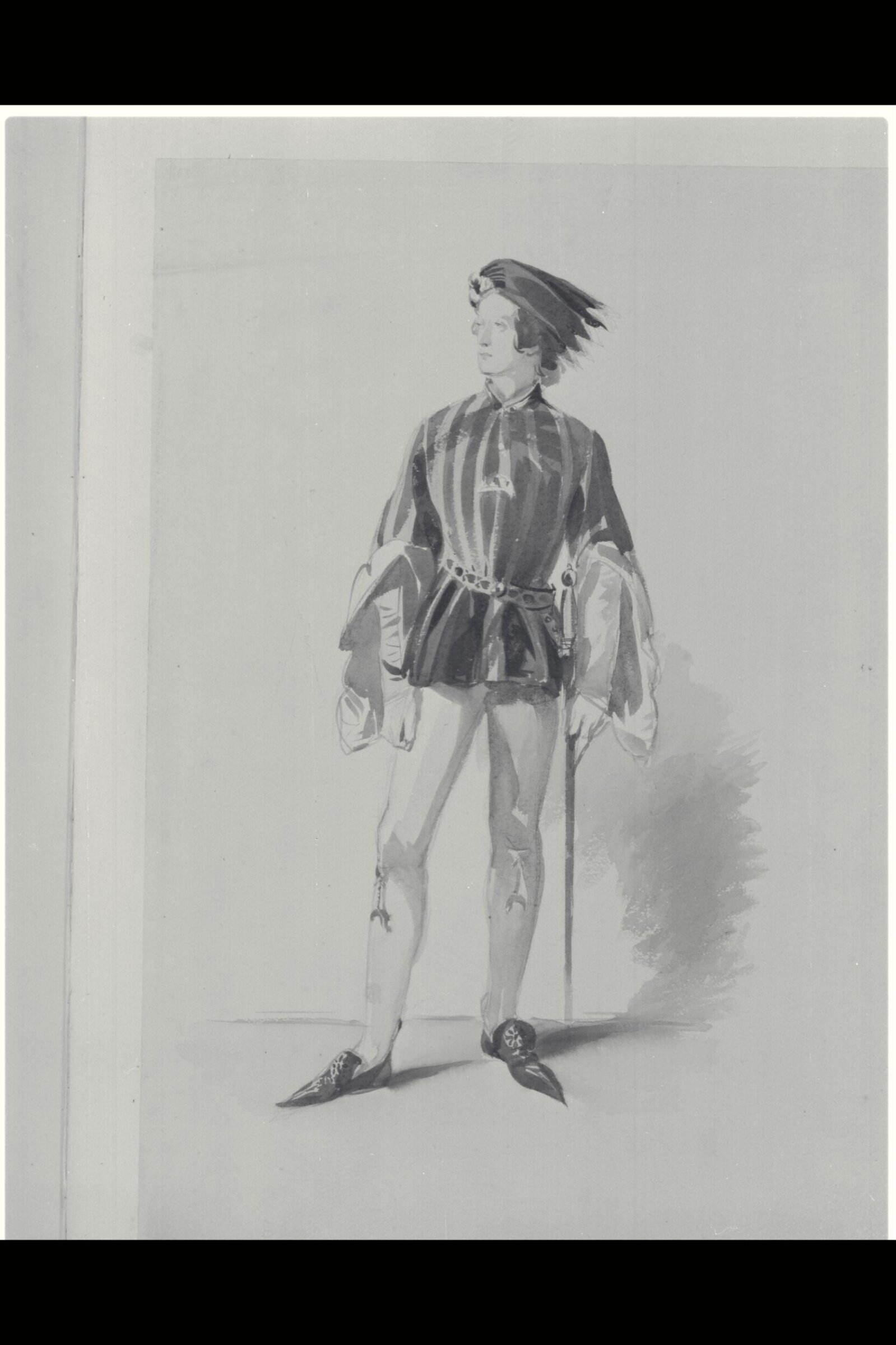 Captain the Hon. Arthur Duncombe, R.N., as a nobleman of the 14th century, Coke Smyth, 1842