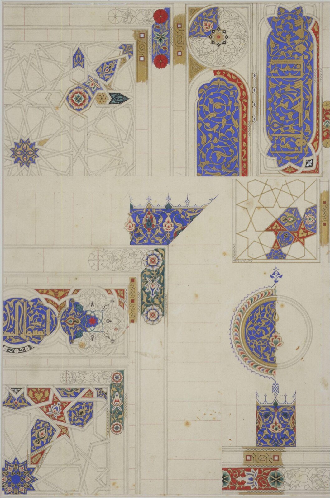 Drawing, Owen Jones, 1856