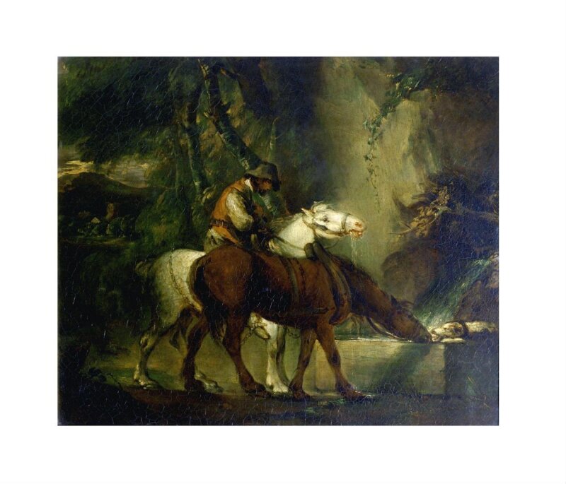 Cart Horses at a Drinking Trough