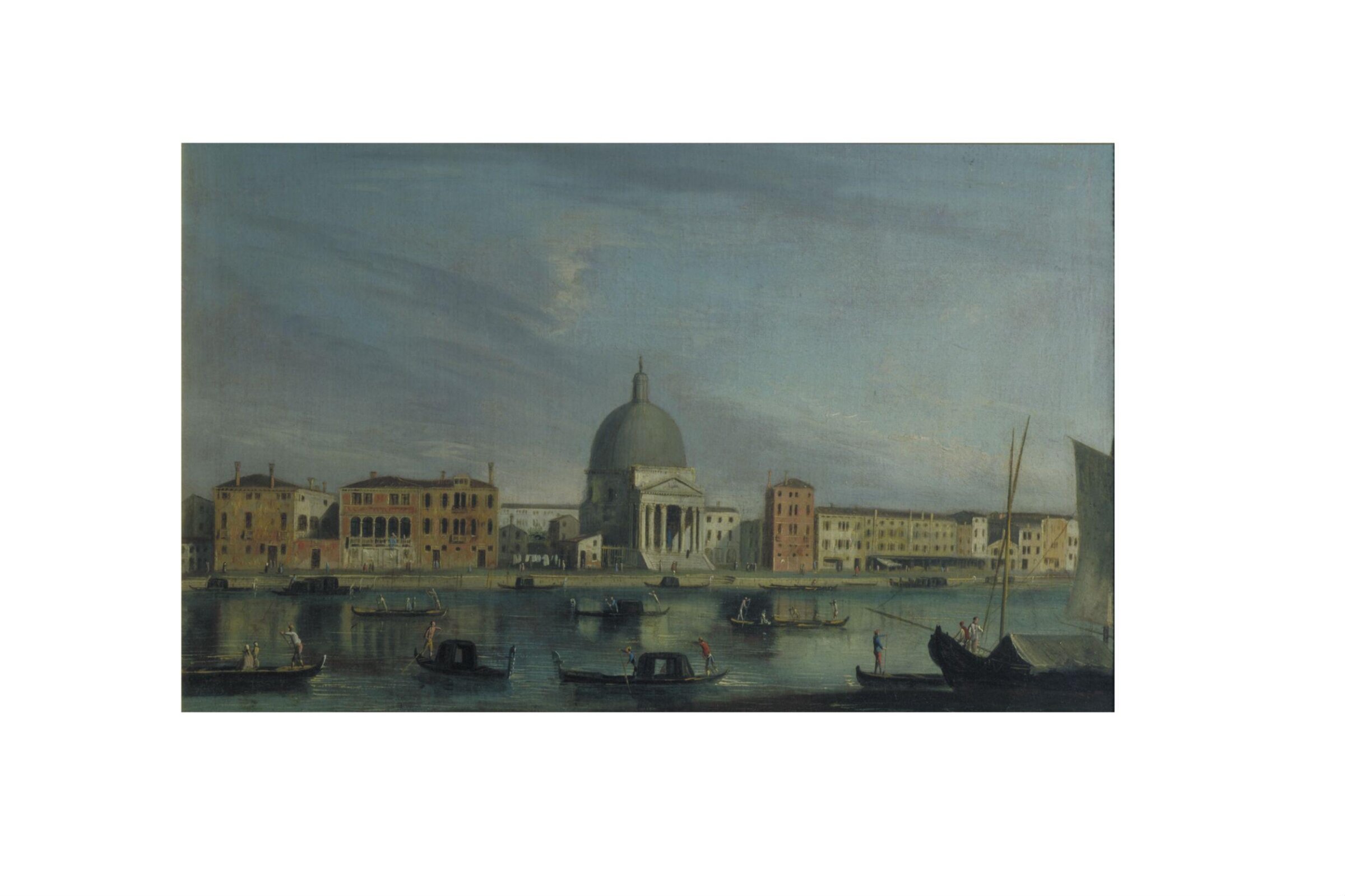 Venice: S. Simeone Piccolo, on the Grand Canal, Michele Marieschi, late 18th century