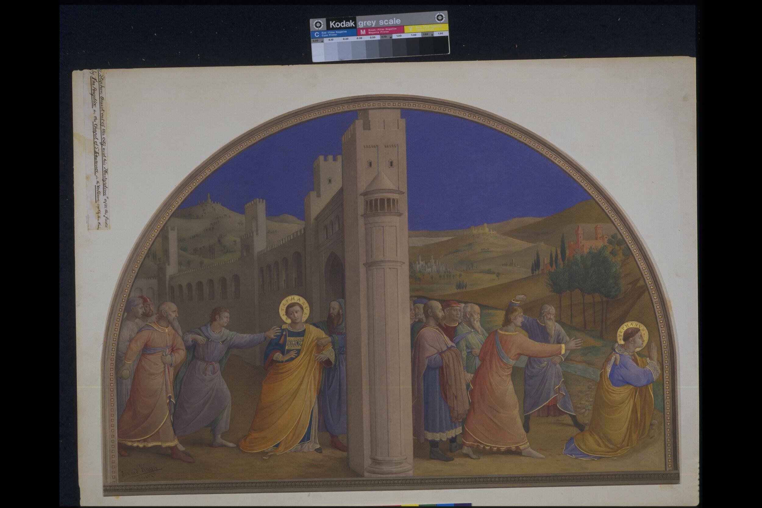 Copy after The Expulsion of St Stephen and The Martyrdom of St Stephen, Fra Angelico in the Niccoline Chapel (Vatican, Rome)