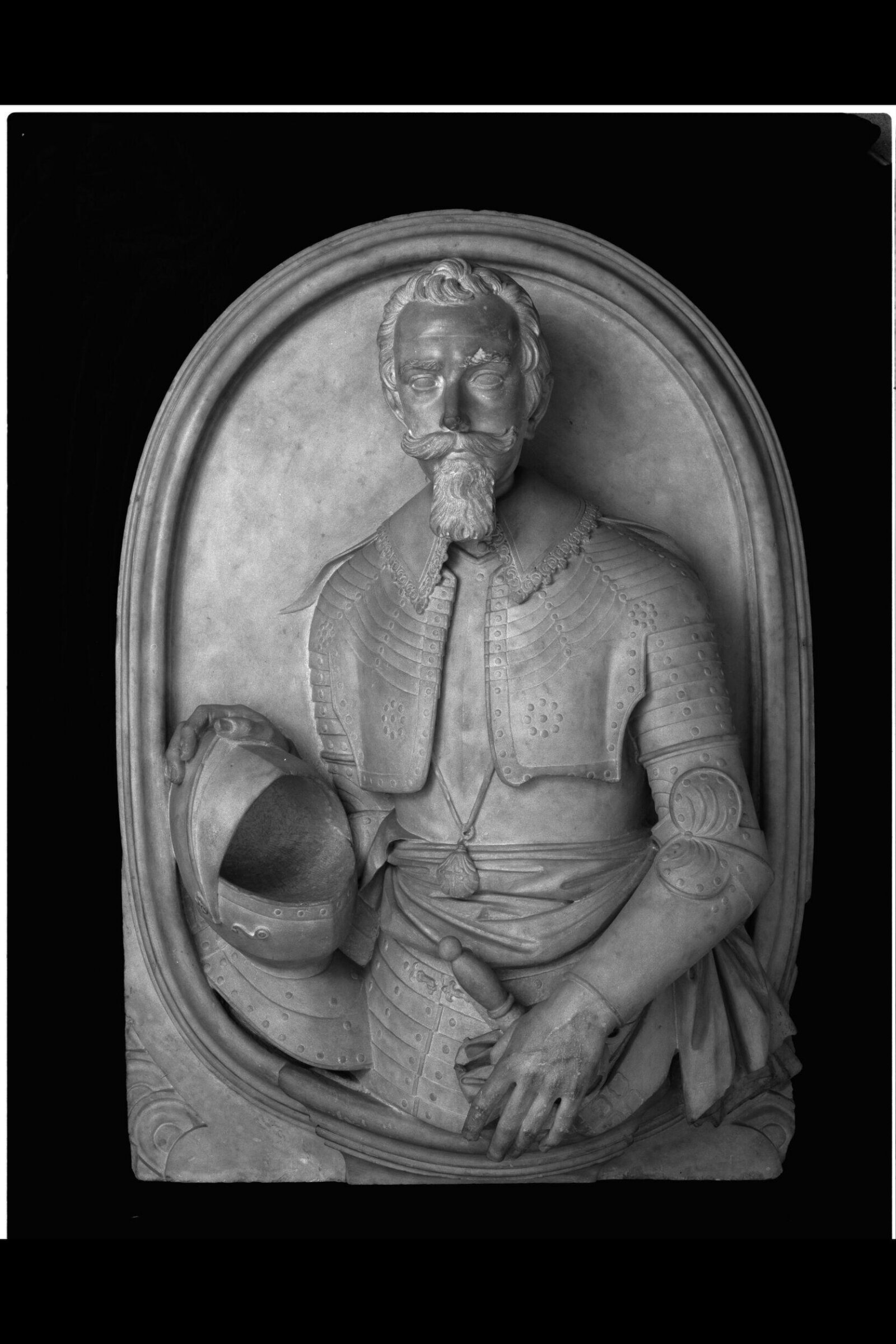 Wall monument to an unknown man., Andrea Falcone, ca. 1650-1675