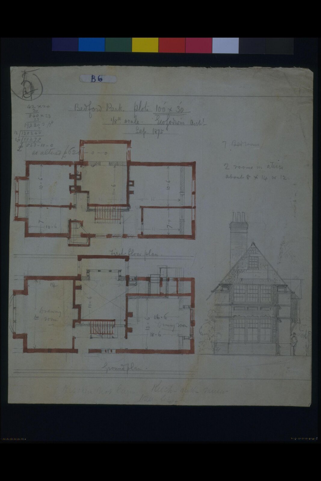 Drawing, Edward William Godwin, September 1875