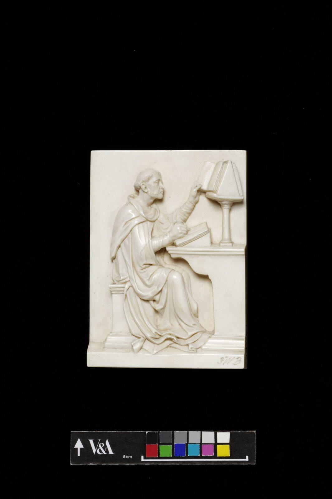 A monk transcribing, J. W. Bentley, ca. 1863