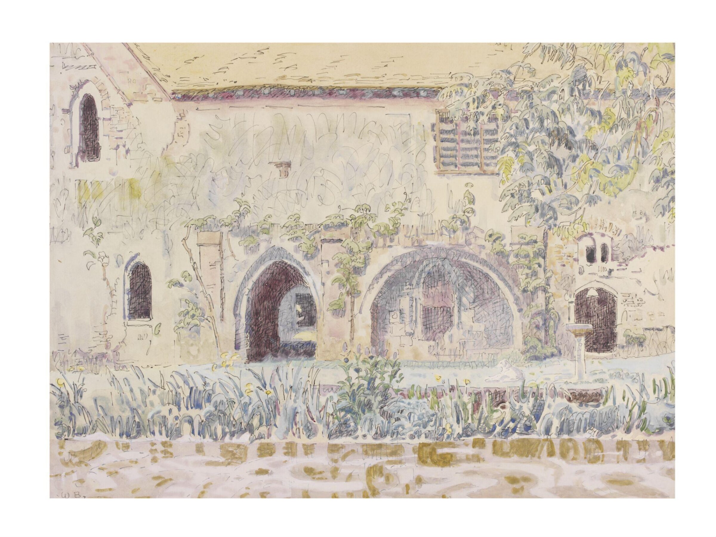 The Abbey, Little Coggeshall, Walter Bayes, ca.1940