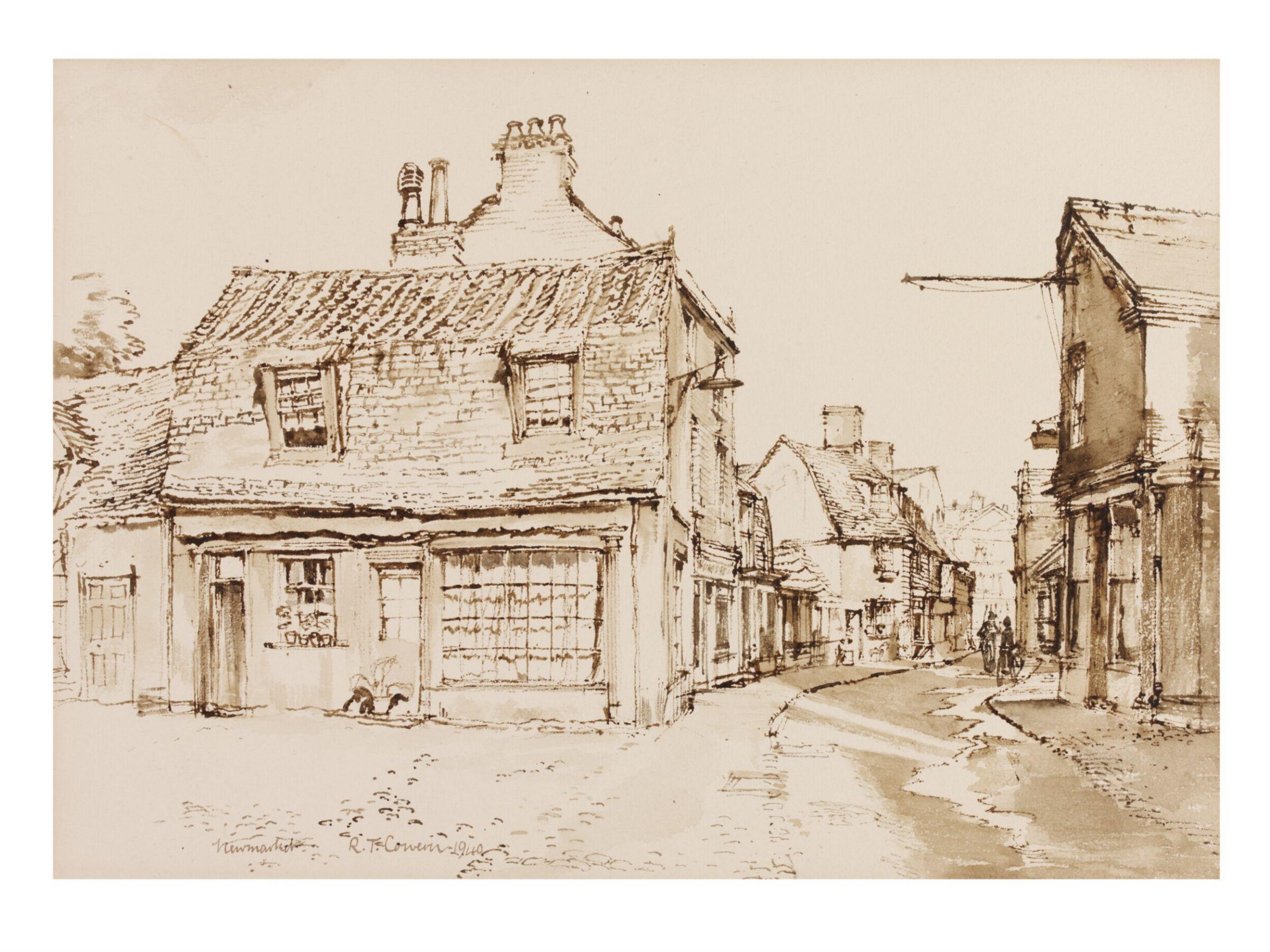 Market Street, Newmarket, Raymond Cowern, 1940
