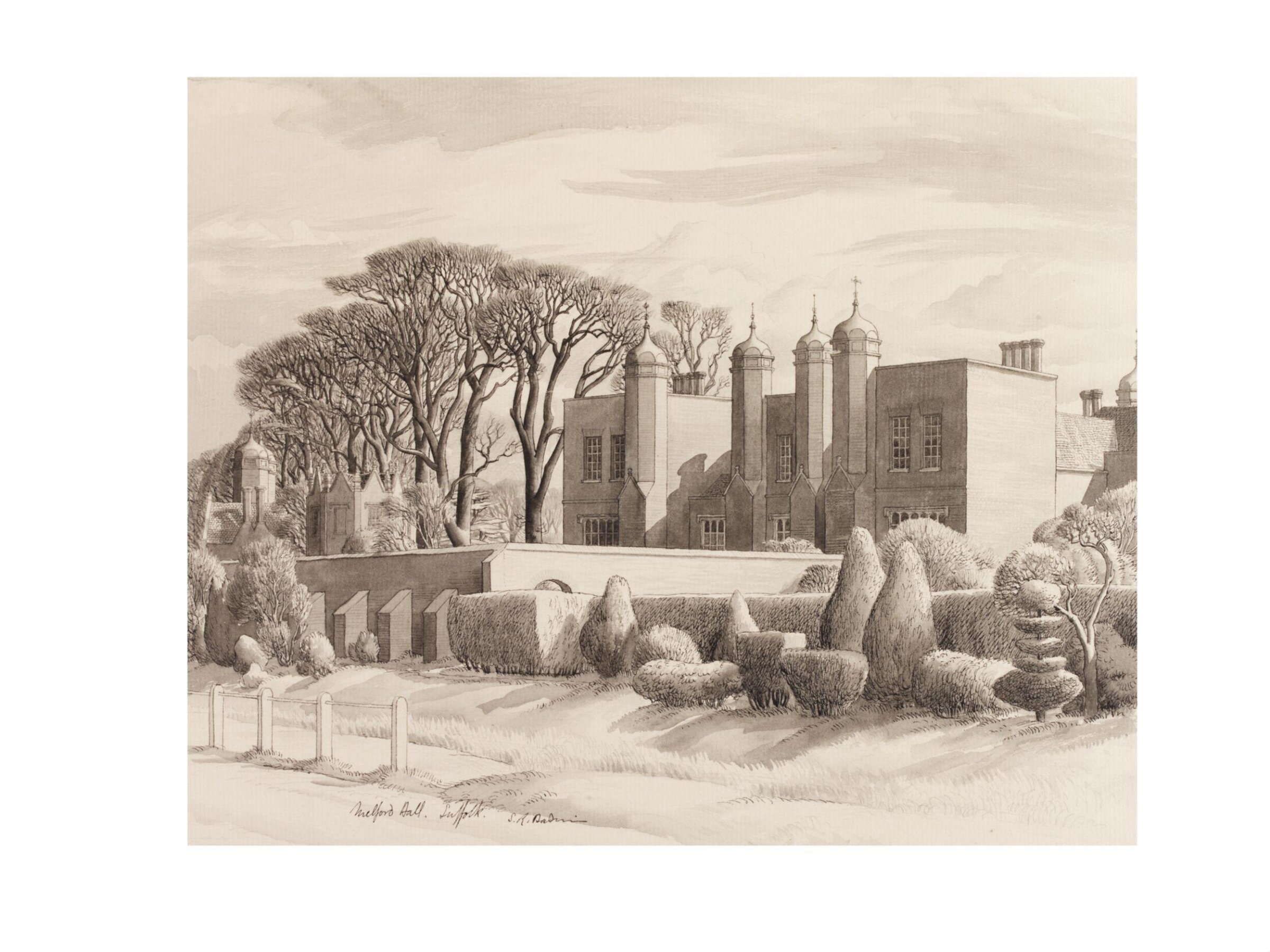 Melford Hall, Long Melford, Stanley Roy Badmin, 1940