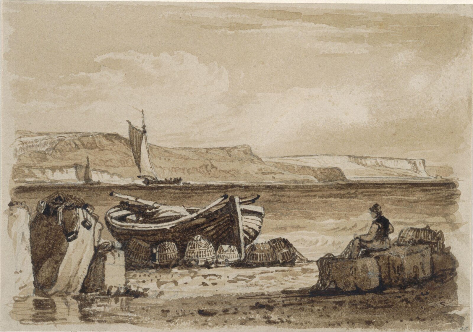 Drawing, Samuel Prout, early 19th century