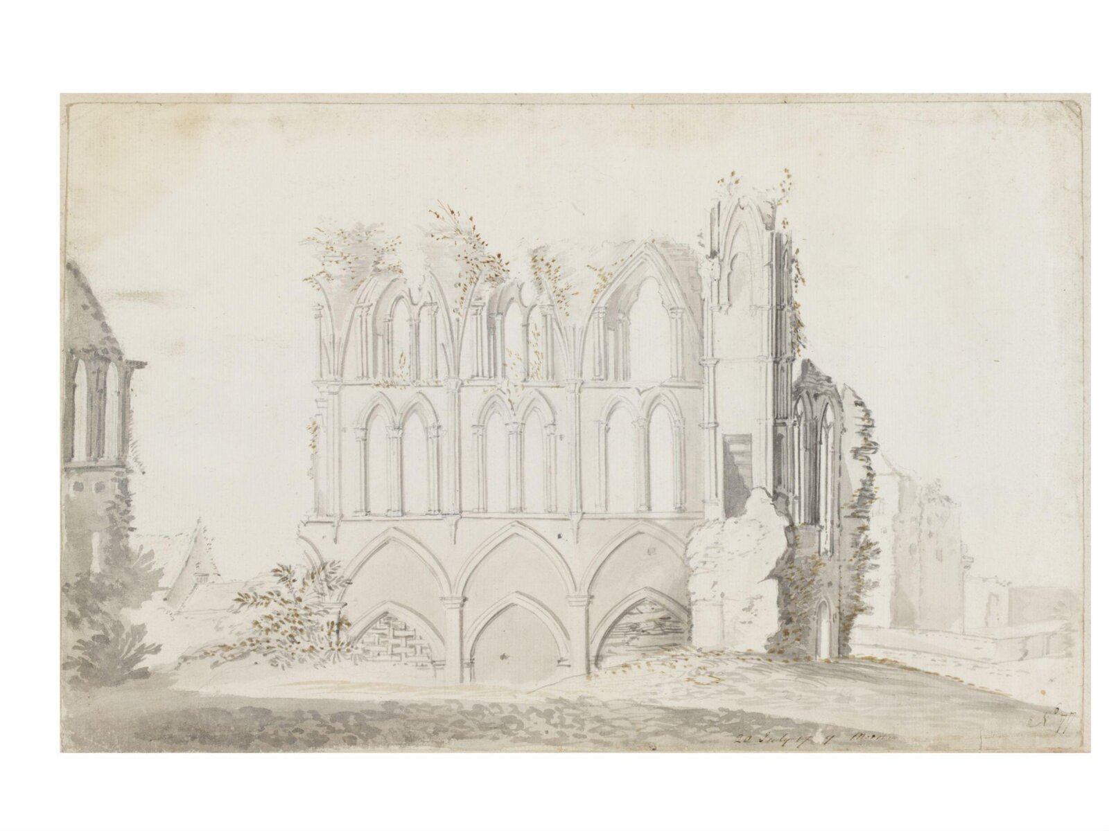 Drawing, Thomas Robins, 1790s