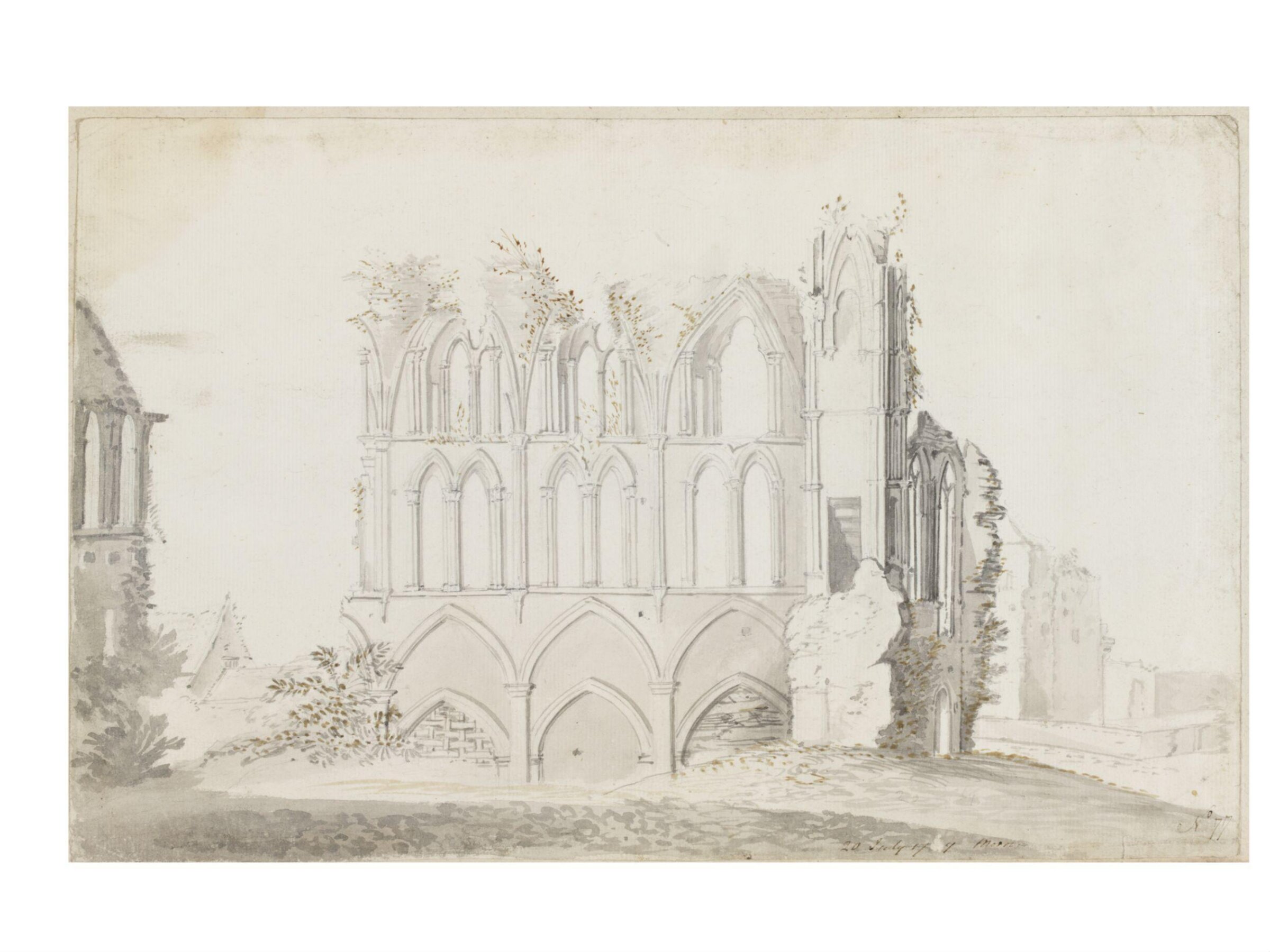 Drawing, Thomas Robins, 1790s
