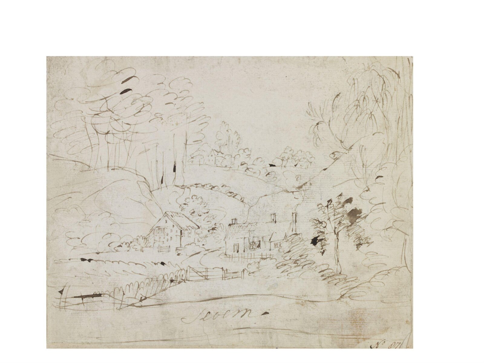 Drawing, Thomas Robins, 18th century