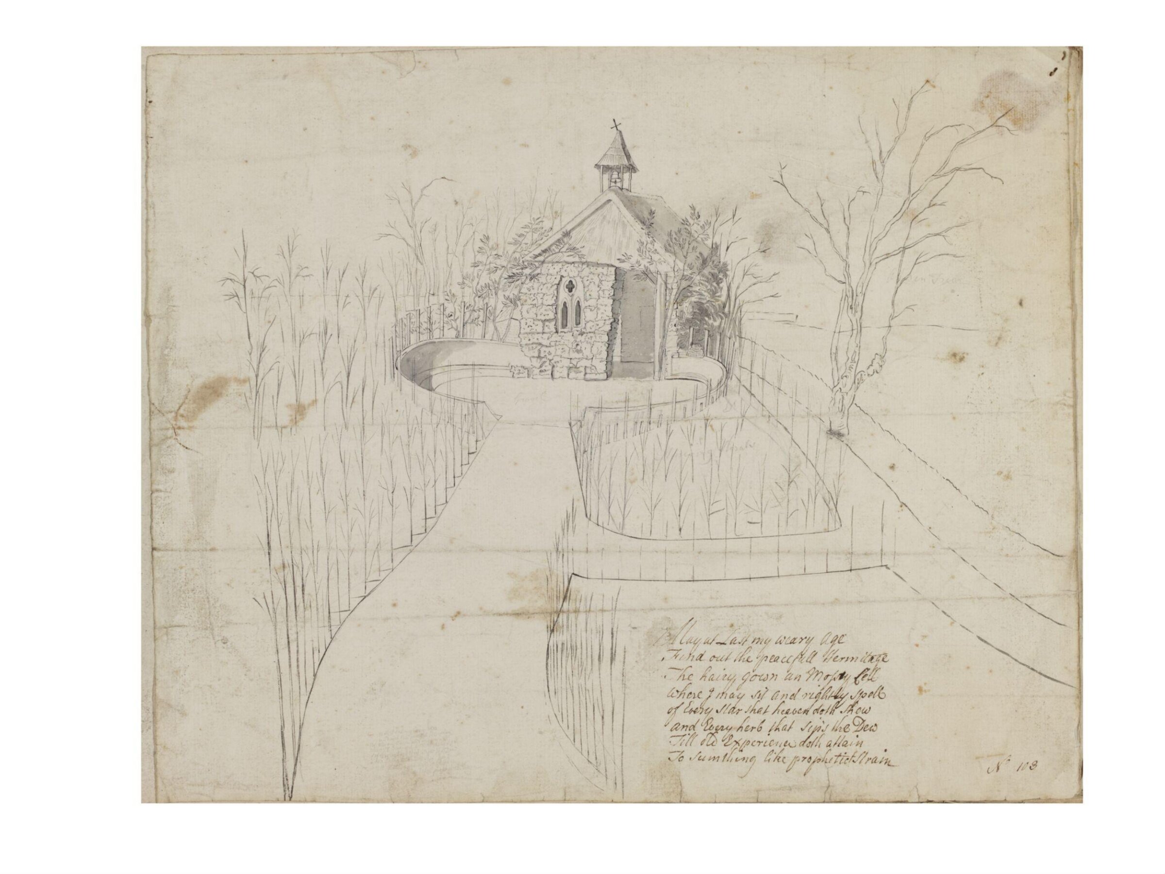 Drawing, Thomas Robins, 18th century