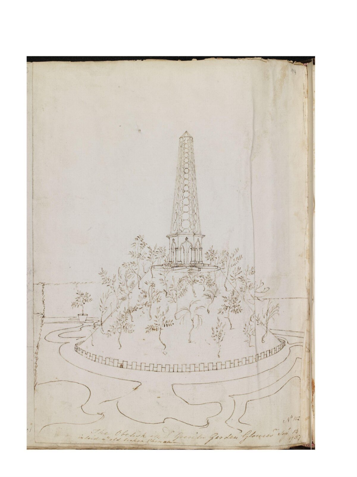 Drawing, Thomas Robins, 14/09/1757
