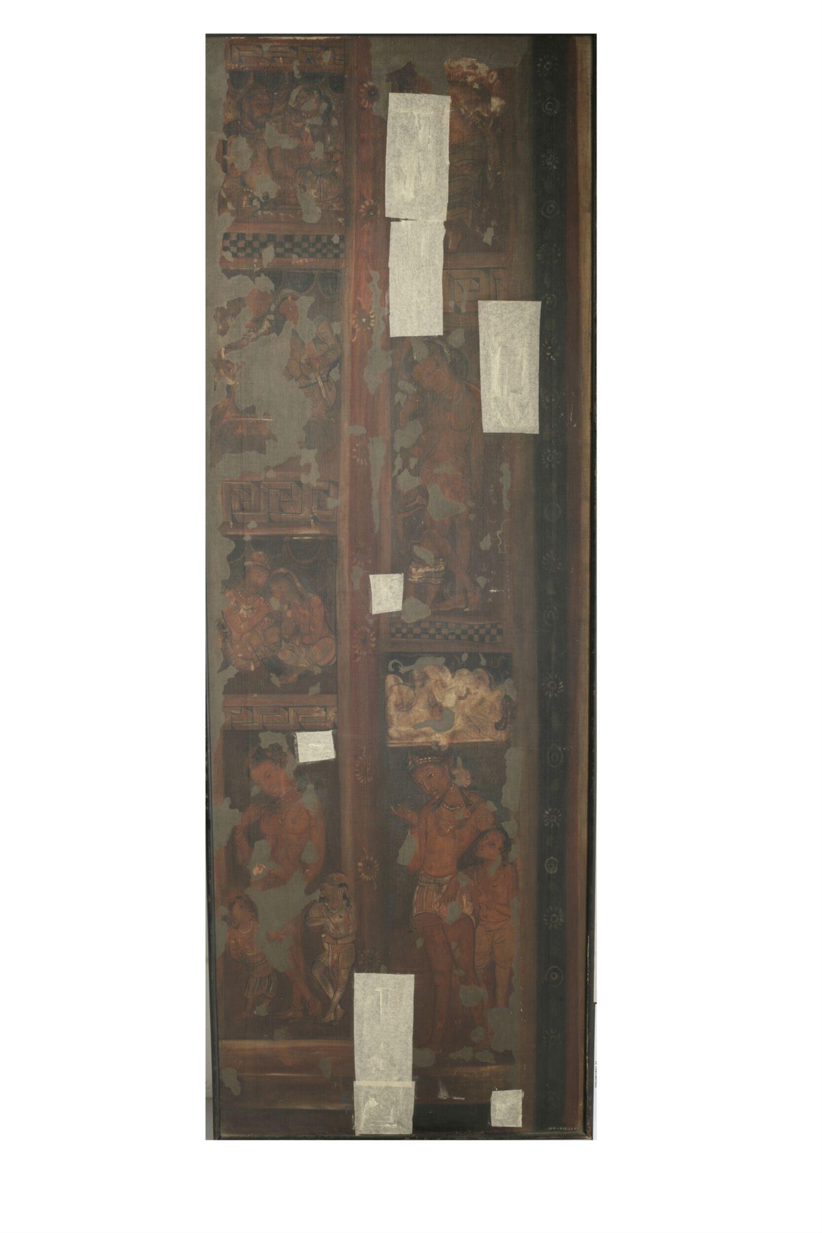 Copy of painting in the caves of Ajanta (cave 6)