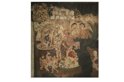Copy of painting inside the caves of Ajanta (Cave 2)
