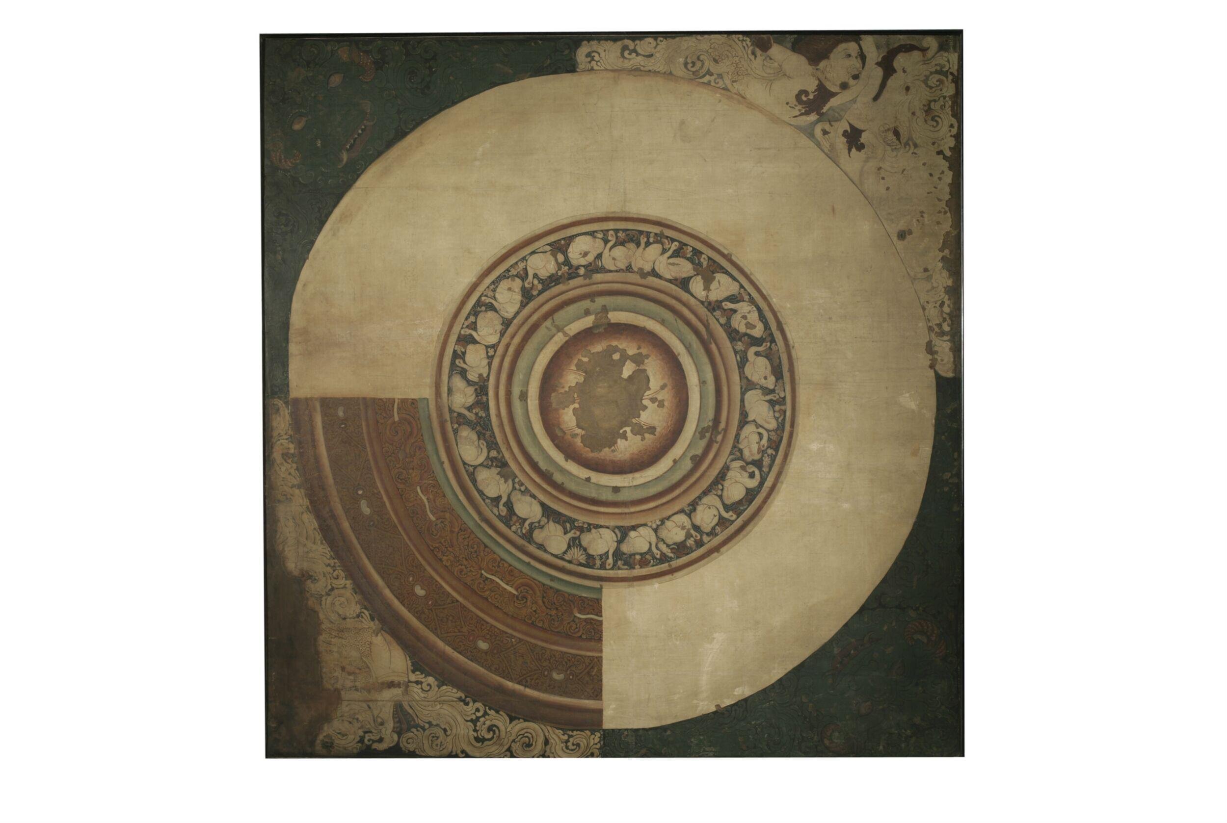 Copy of painting inside the caves of Ajanta (cave 2)