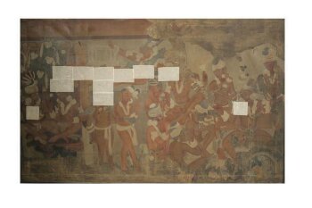 Copy of painting inside the caves of Ajanta (Cave 1)