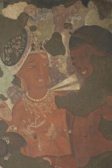 Copy of painting in the caves of Ajanta (cave 17) thumbnail 1