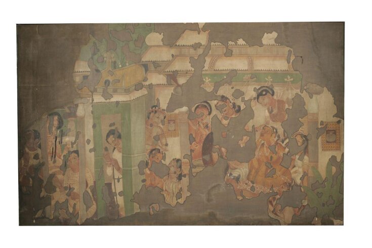 Copy of painting inside the caves of Ajanta (Cave 1) top image