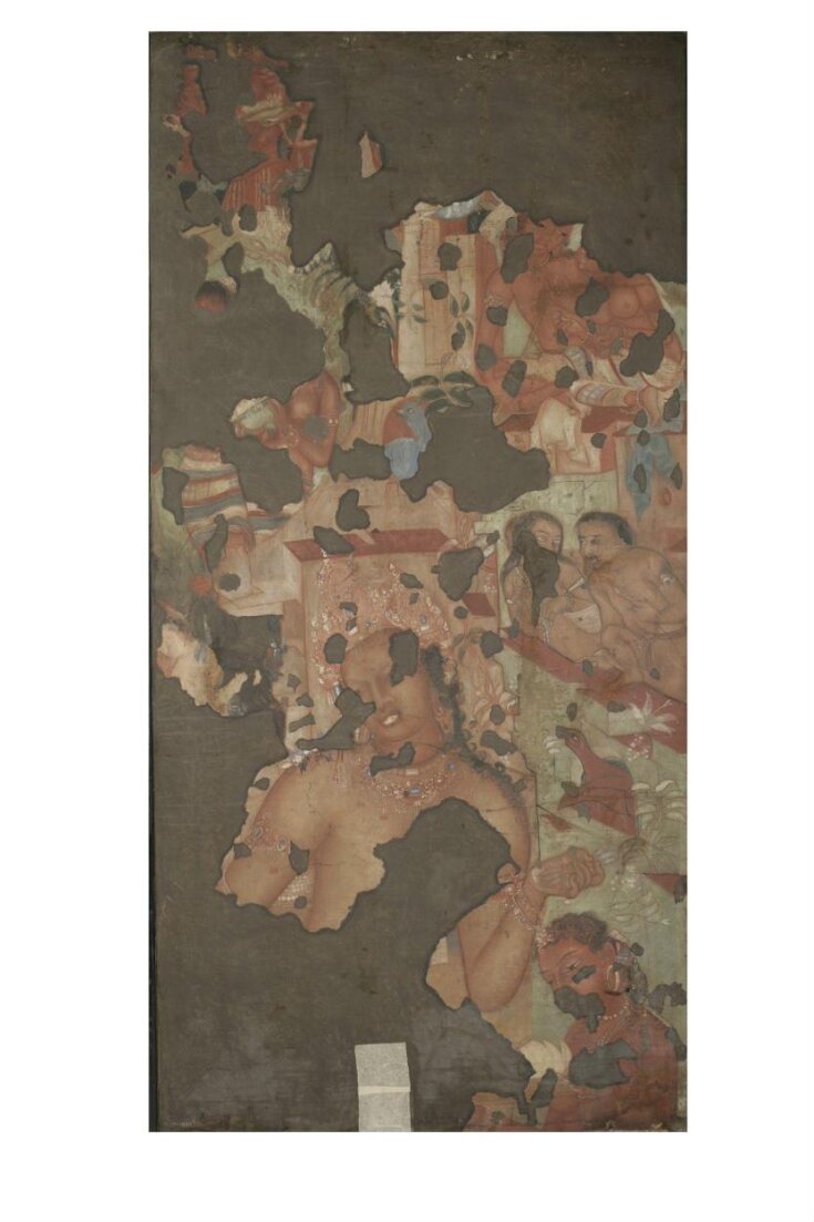 Copy of painting inside the caves of Ajanta (cave 9) top image