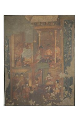Copy of painting in the caves of Ajanta (cave 16)