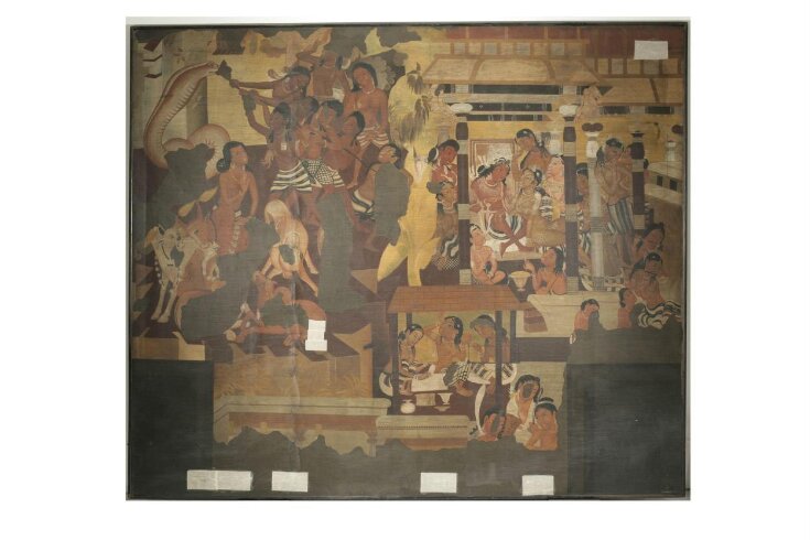Copy of painting inside the caves of Ajanta (cave 1) top image