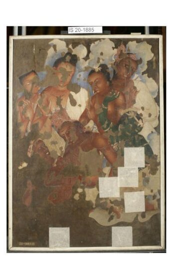 Copy of painting inside the caves of Ajanta (cave 2)