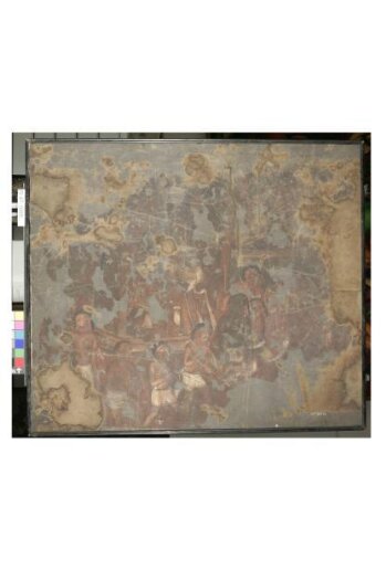 Copy of painting inside the caves of Ajanta (cave 17)