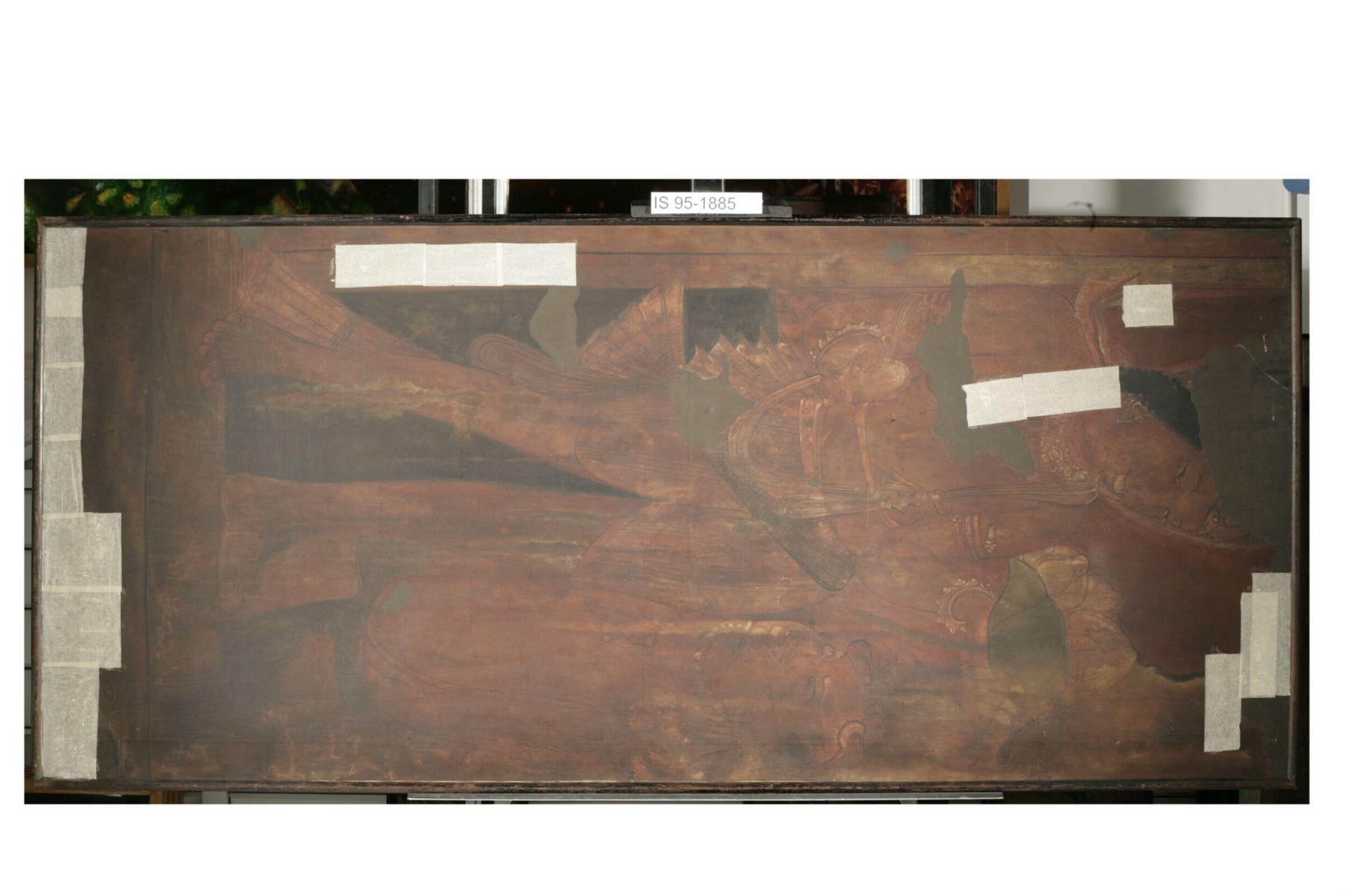 Copy of painting inside the caves of Ajanta (cave 17), John Griffiths, 1872-1885