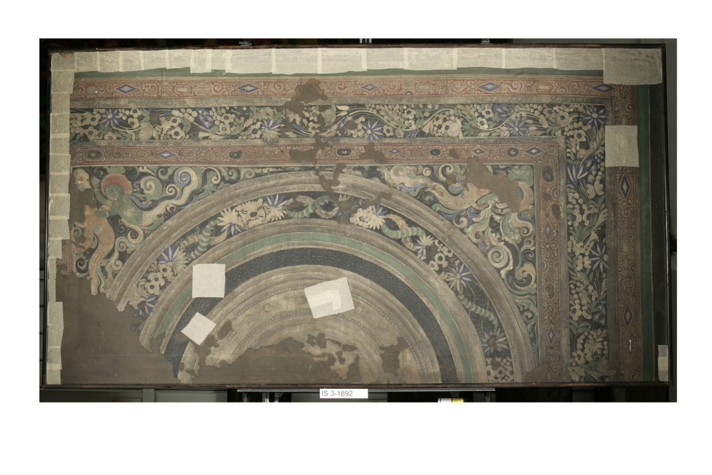 Copy of painting inside the caves of Ajanta (cave 21), John Griffiths, 1872-1885