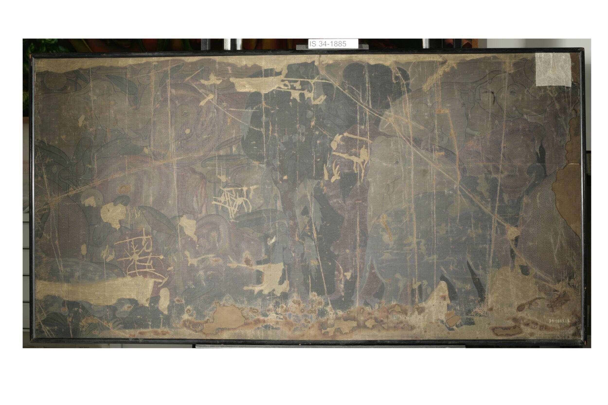 Copy of painting inside the caves of Ajanta (cave 10)