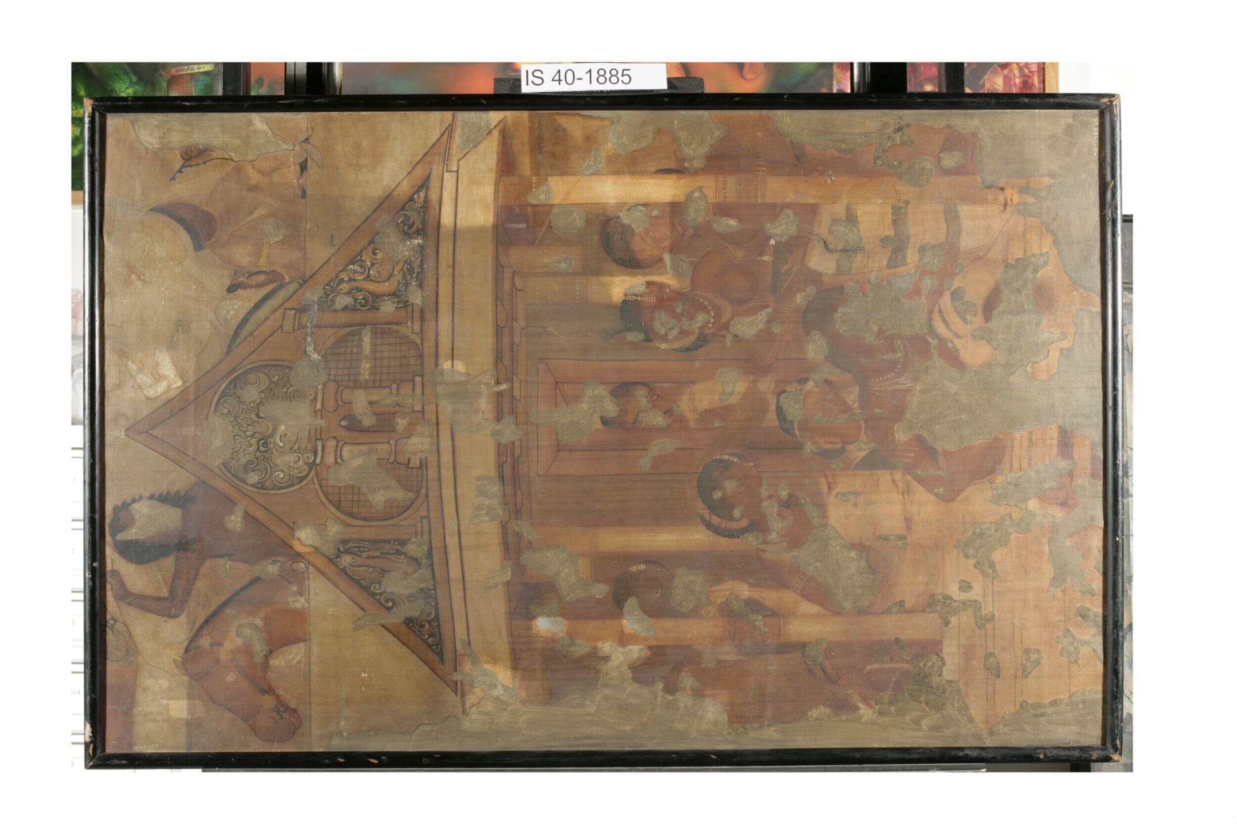 Copy of painting inside the caves of Ajanta (cave 17)
