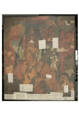Copy of painting inside the caves of Ajanta (cave 11)