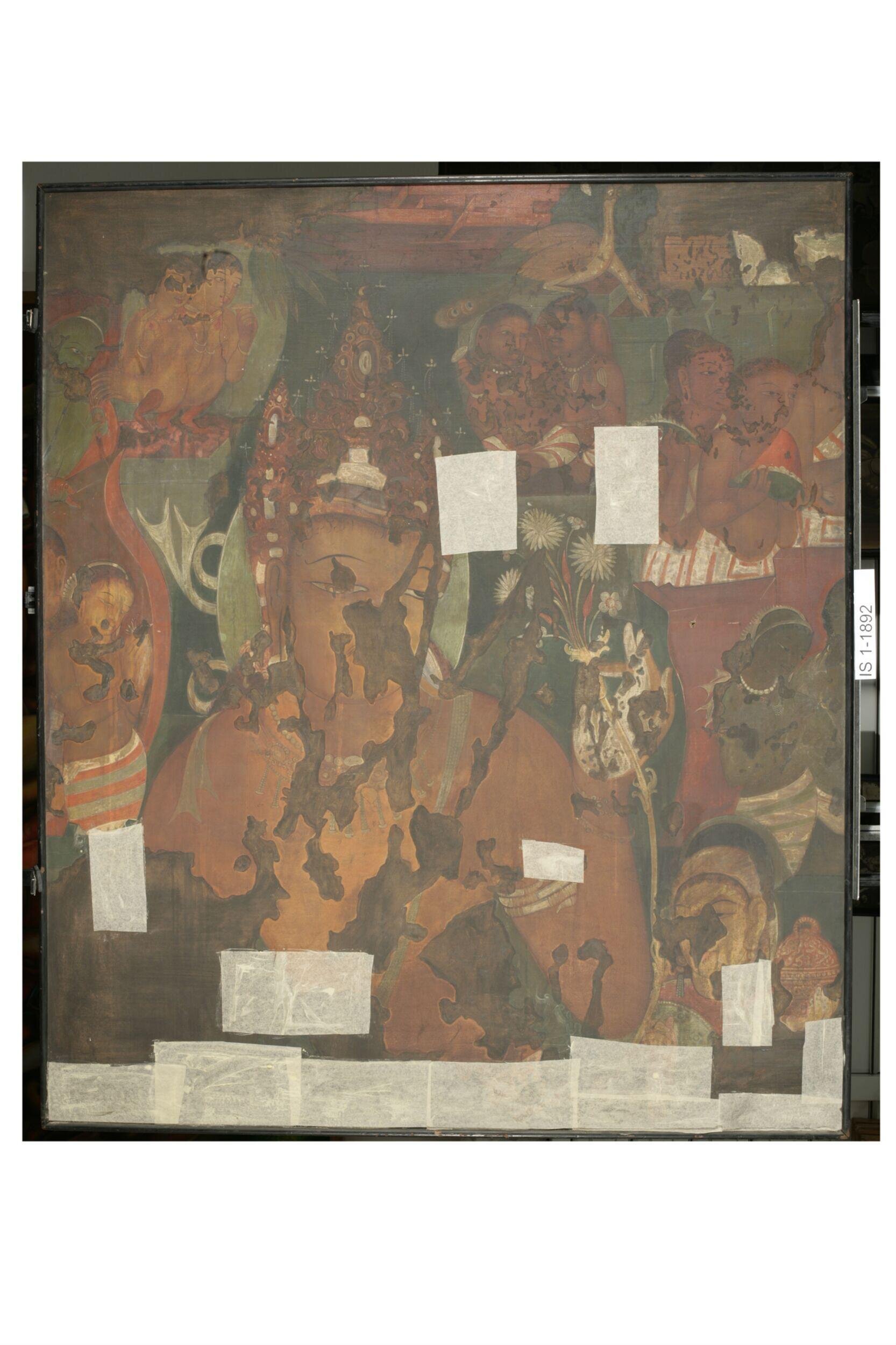 Copy of painting inside the caves of Ajanta (cave 11)