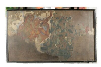 Copy of painting inside the caves of Ajanta (cave 2)