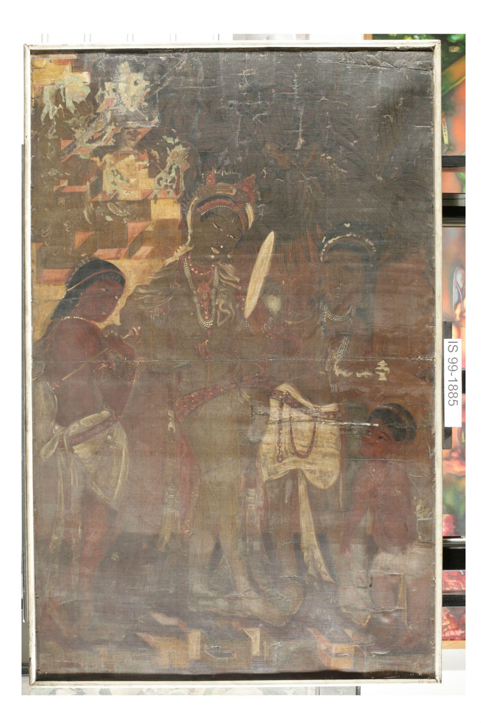 Copy of painting inside the caves of Ajanta (cave 17), John Griffiths, 1872-1885