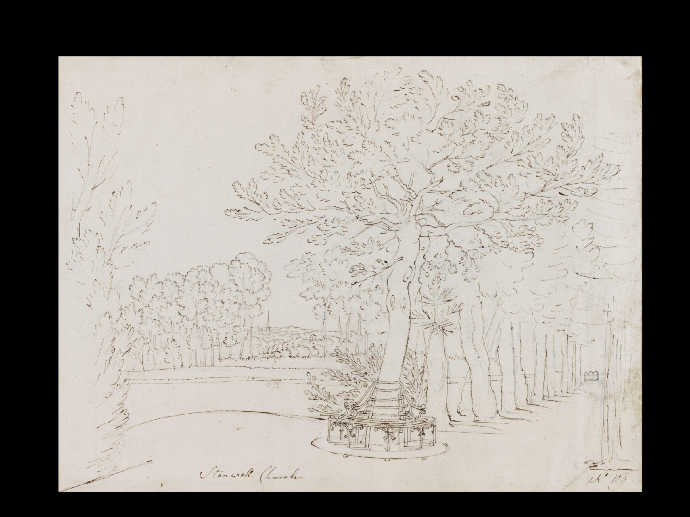 Drawing, Thomas Robins, 18th century