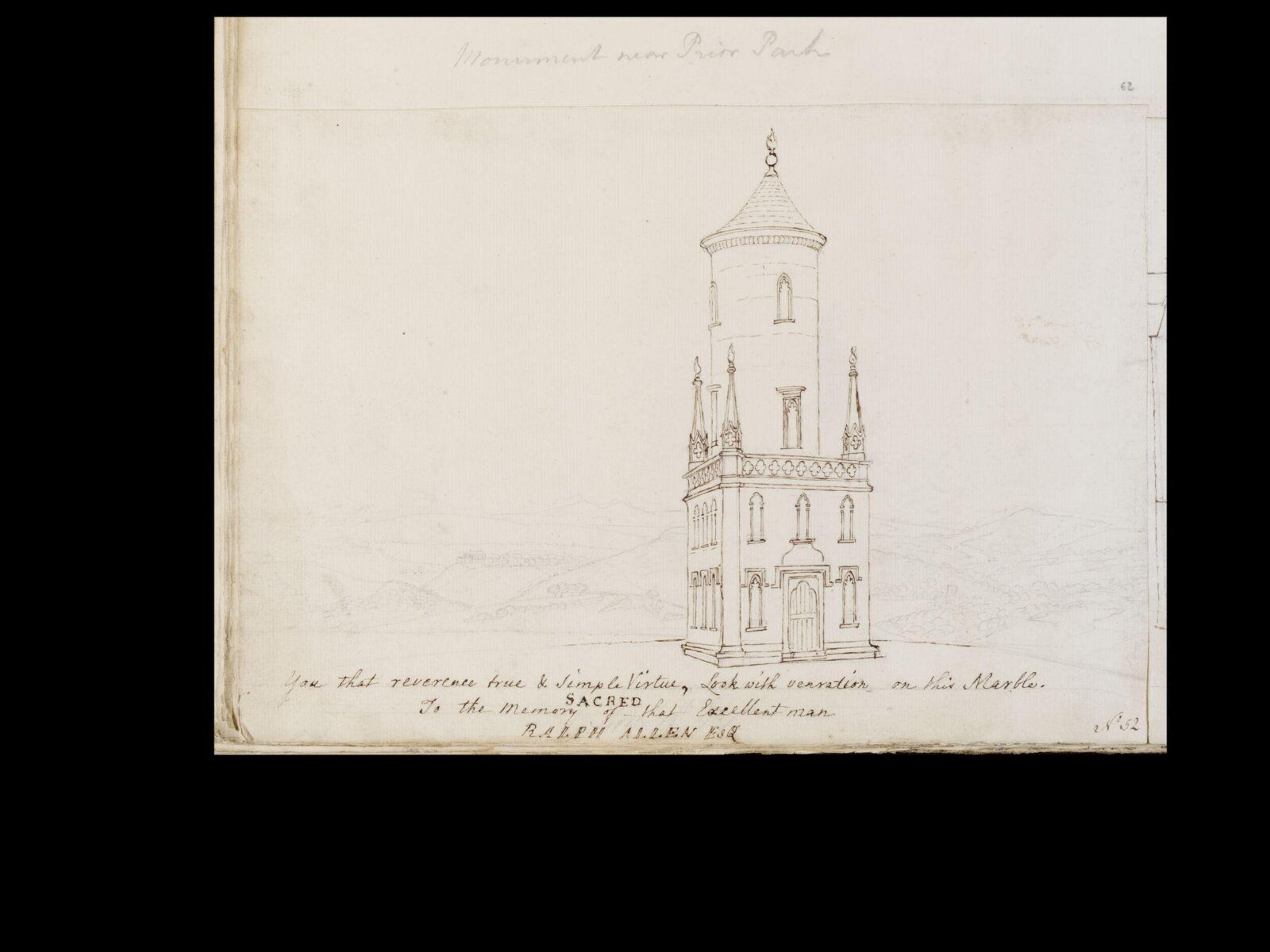 Drawing, Thomas Robins, 18th century