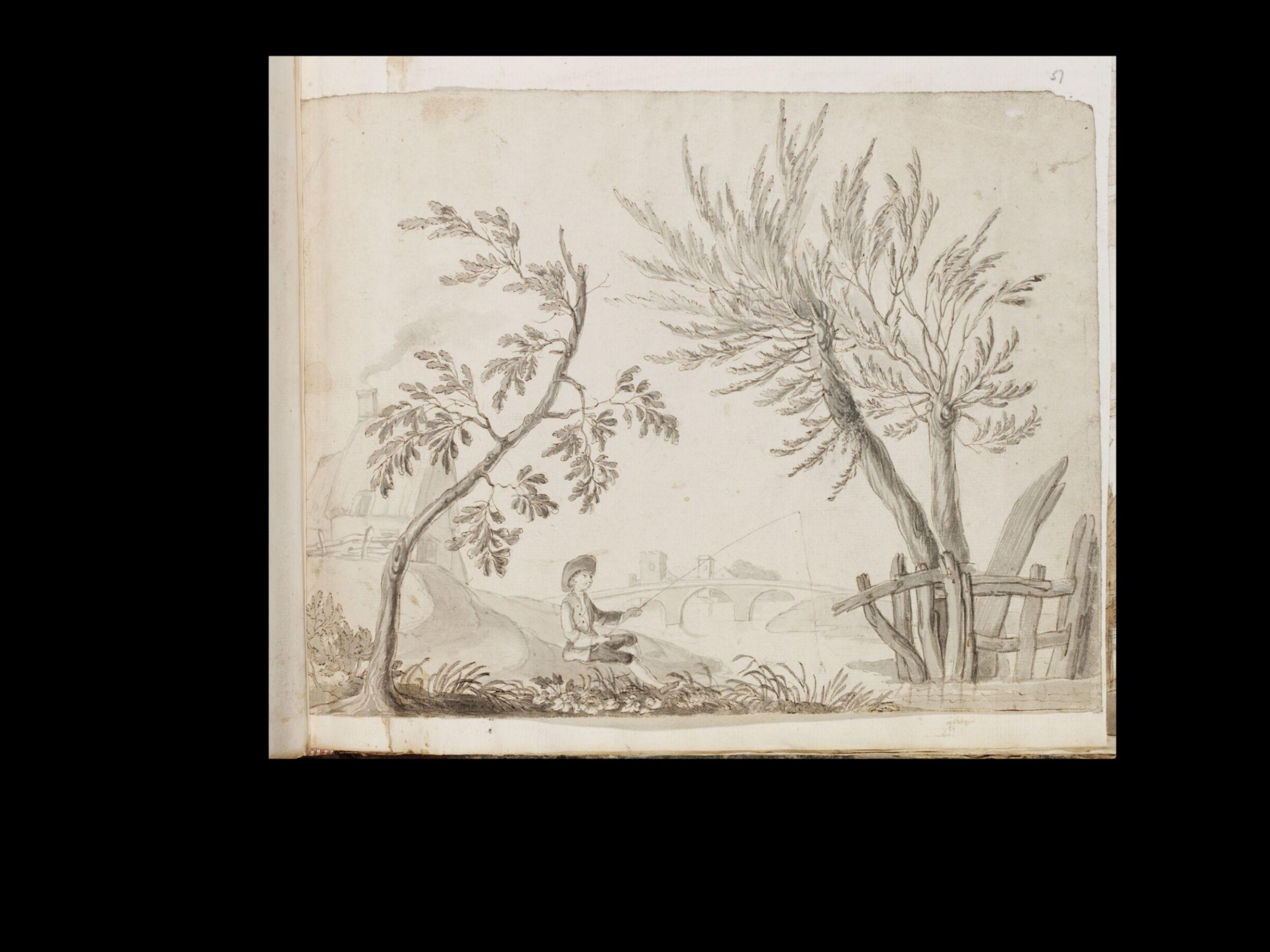 Drawing, Thomas Robins, 18th century