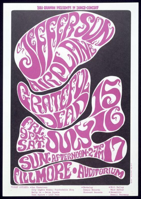 Jefferson Airplane psychedelic poster no.41, 1966, United States